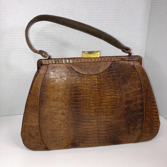 Palizzio NY Vintage Genuine Lizard Handbag - Picture 3 of 17